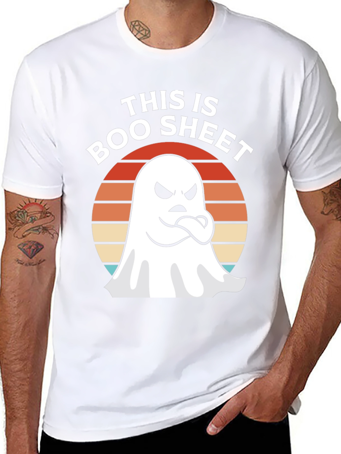 Boo Sheet Ghost Graphic T-Shirt - Halloween Fun!
