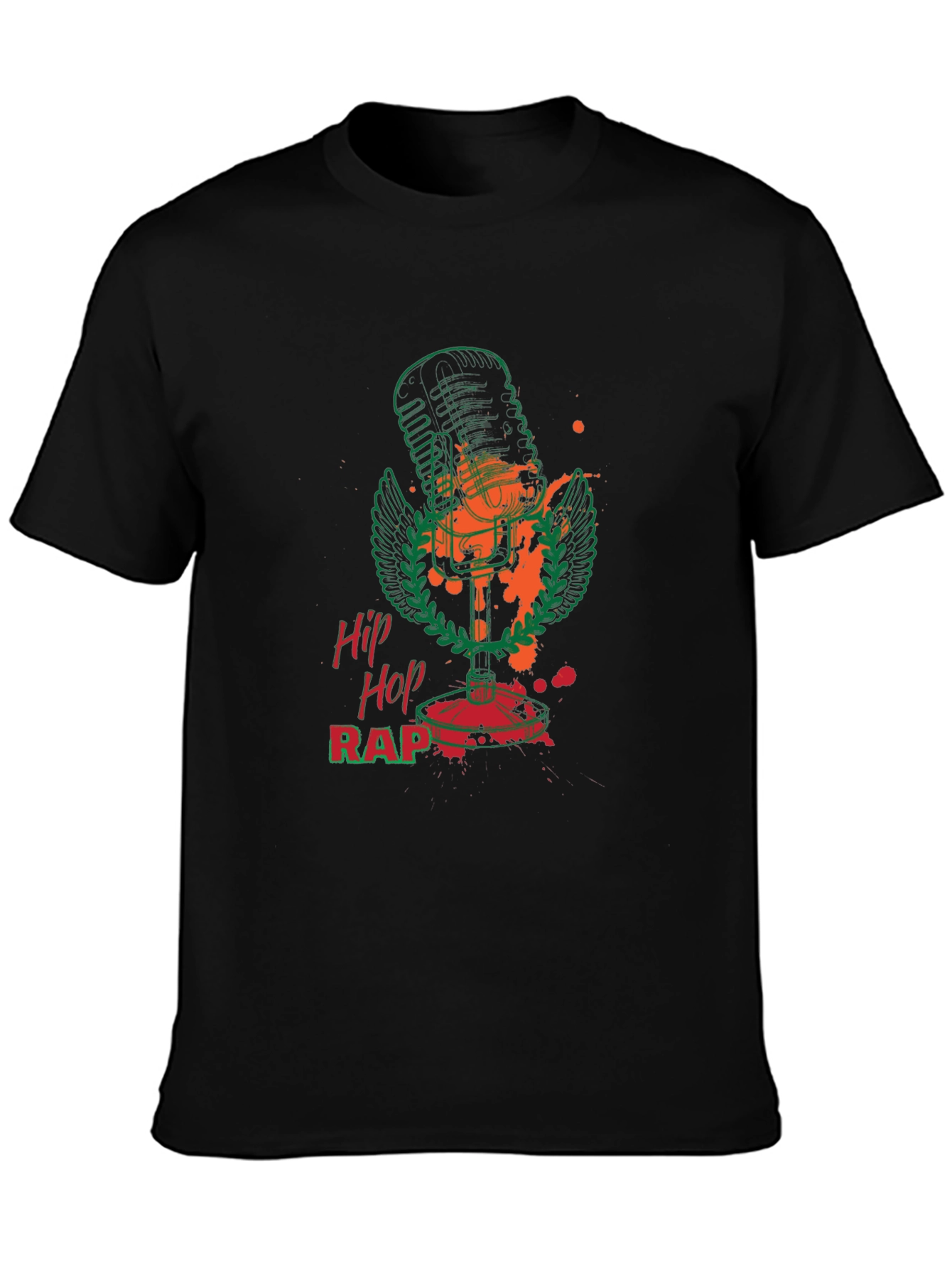Hip Hop Rap Microphone Graphic Tee