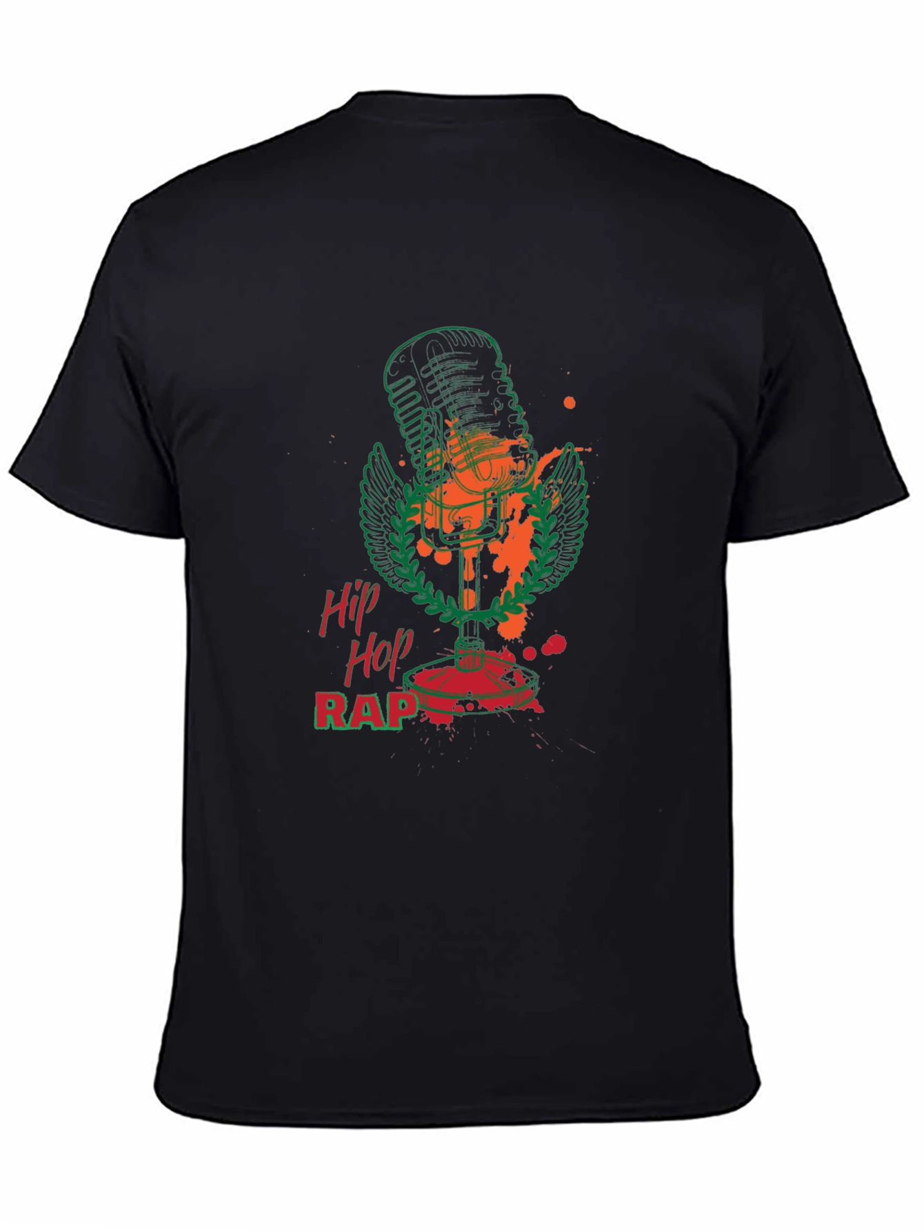 Hip Hop Rap Microphone Graphic Tee