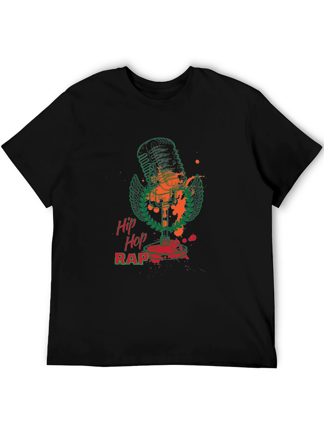 Hip Hop Rap Microphone Graphic Tee