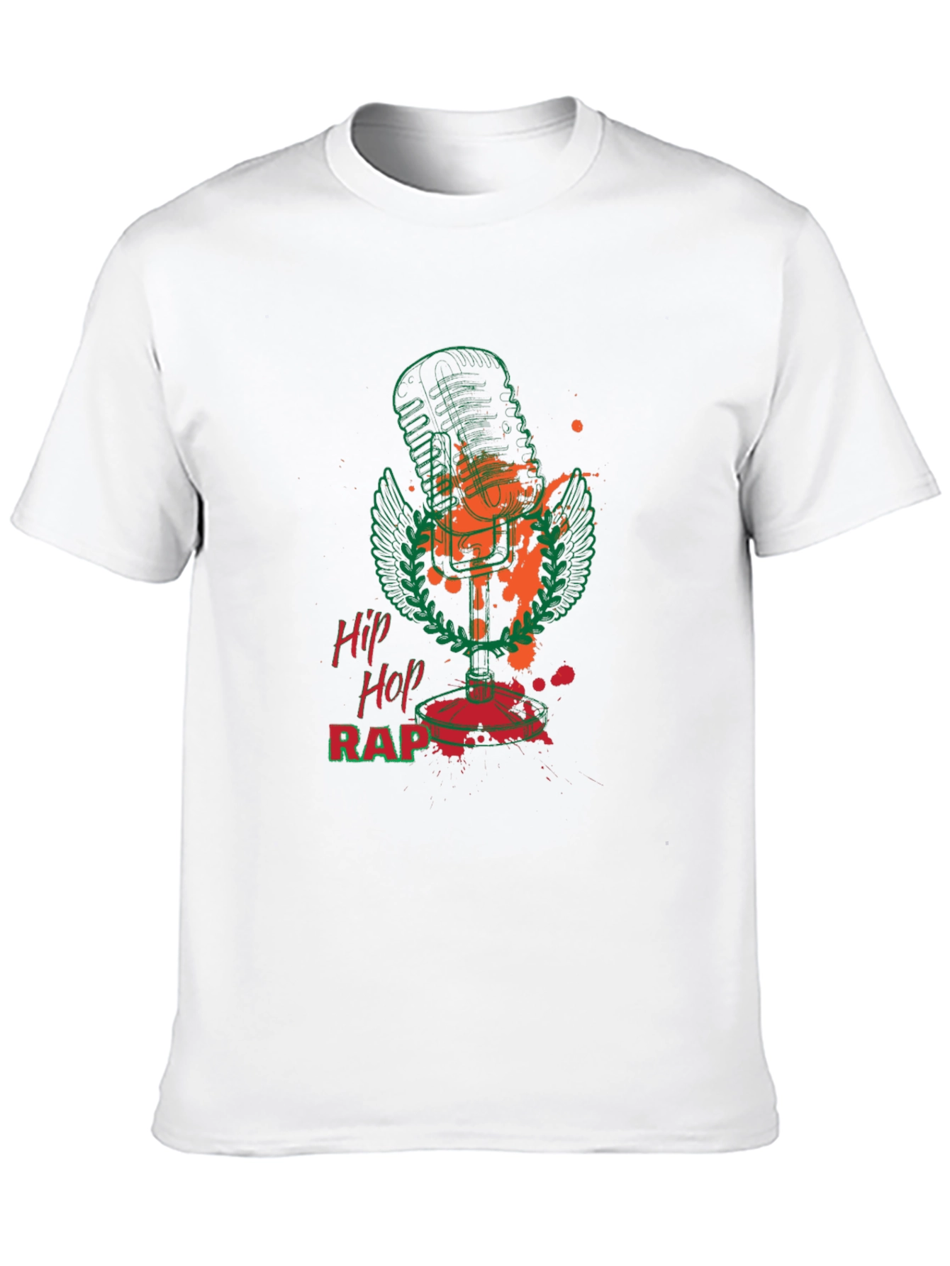 Hip Hop Rap Microphone Graphic Tee