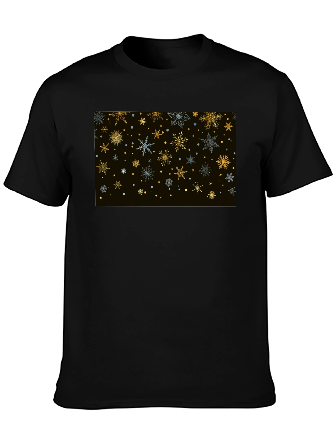 Festive Snowflake T-Shirt - Black