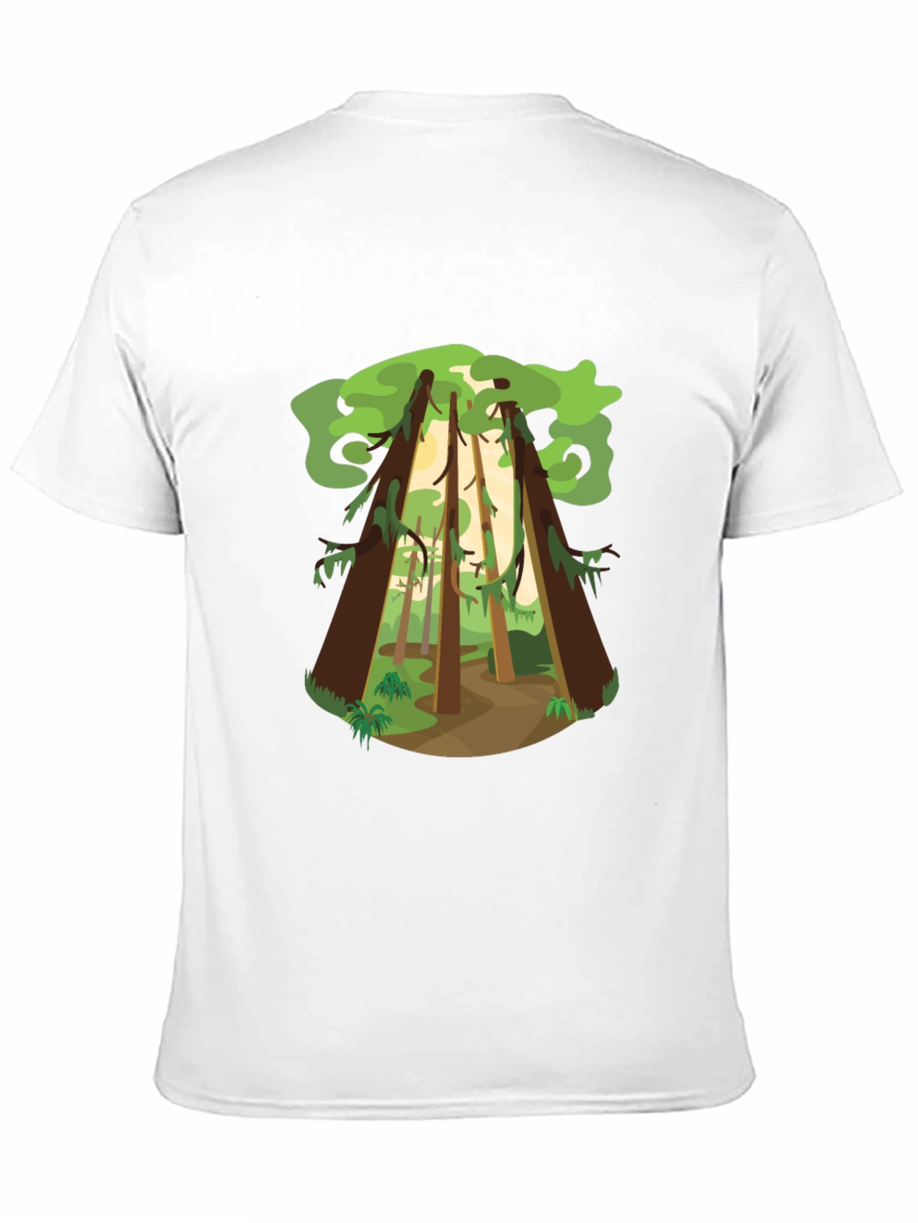 Forest Print Black T-Shirt