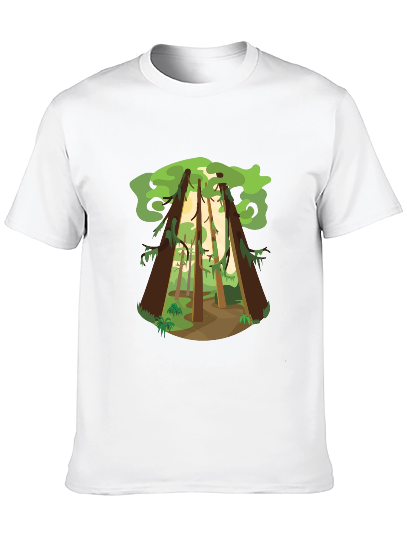 Forest Print Black T-Shirt