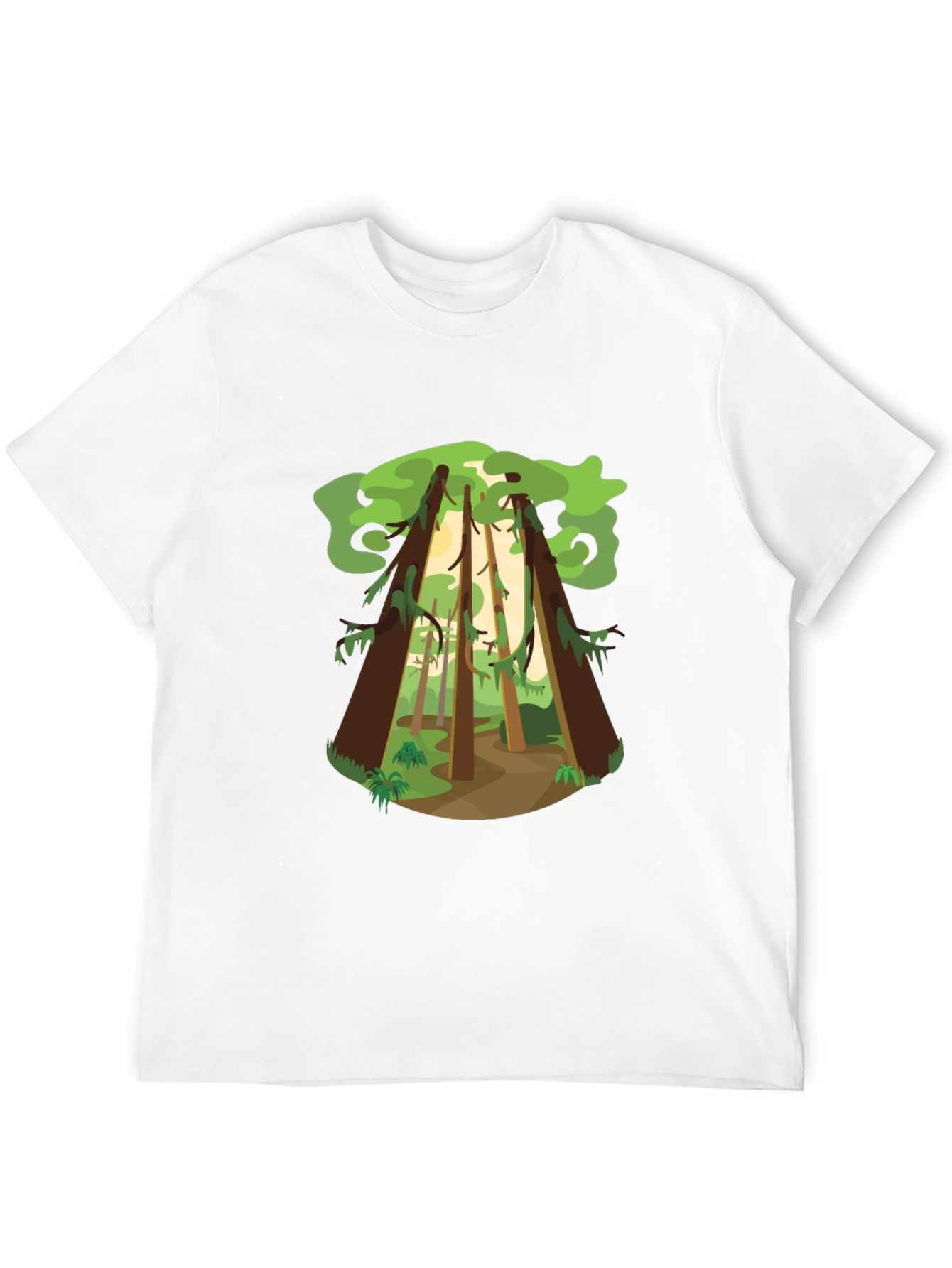 Forest Print Black T-Shirt