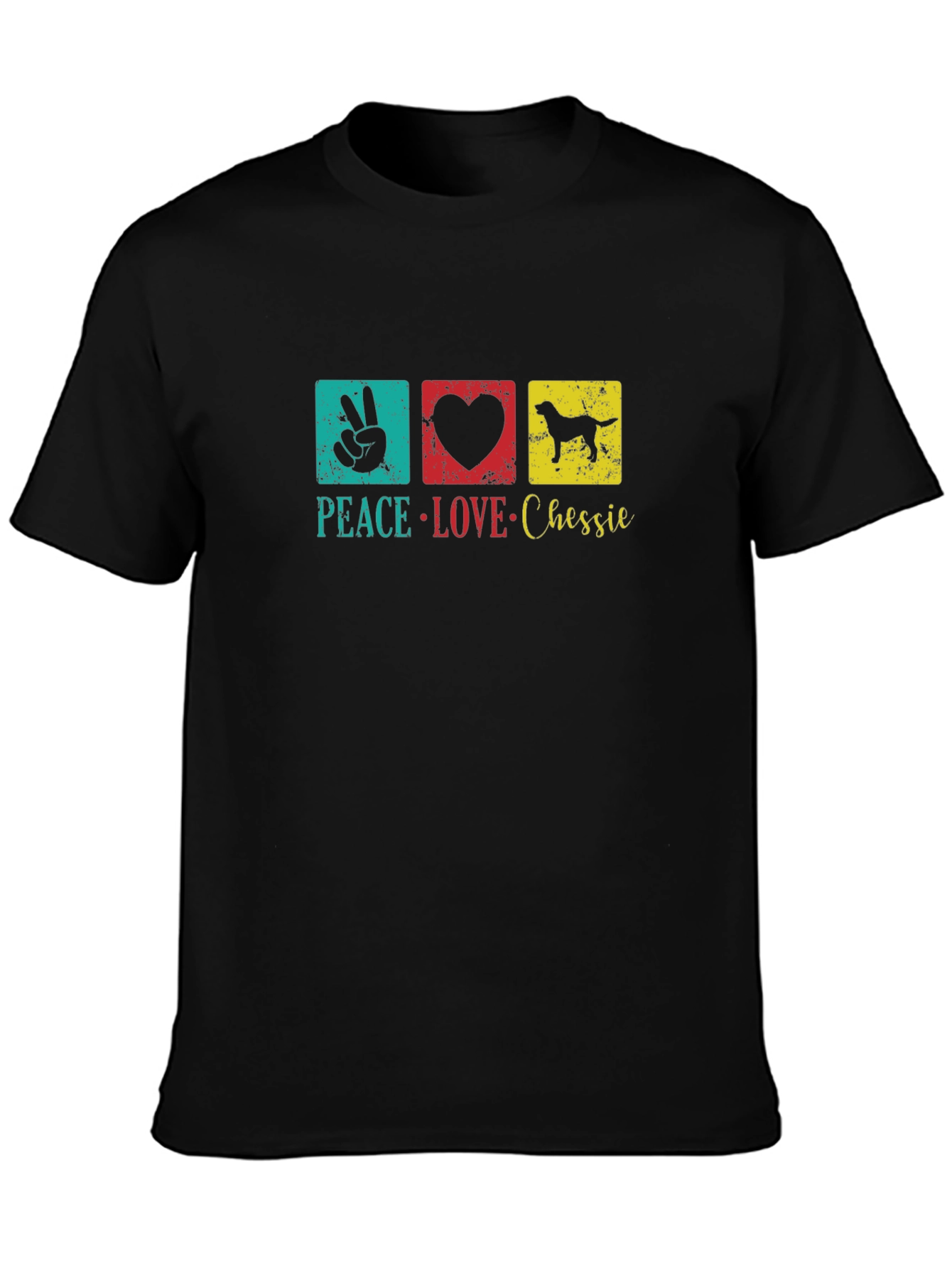 Peace Love Chessie Dog T-Shirt