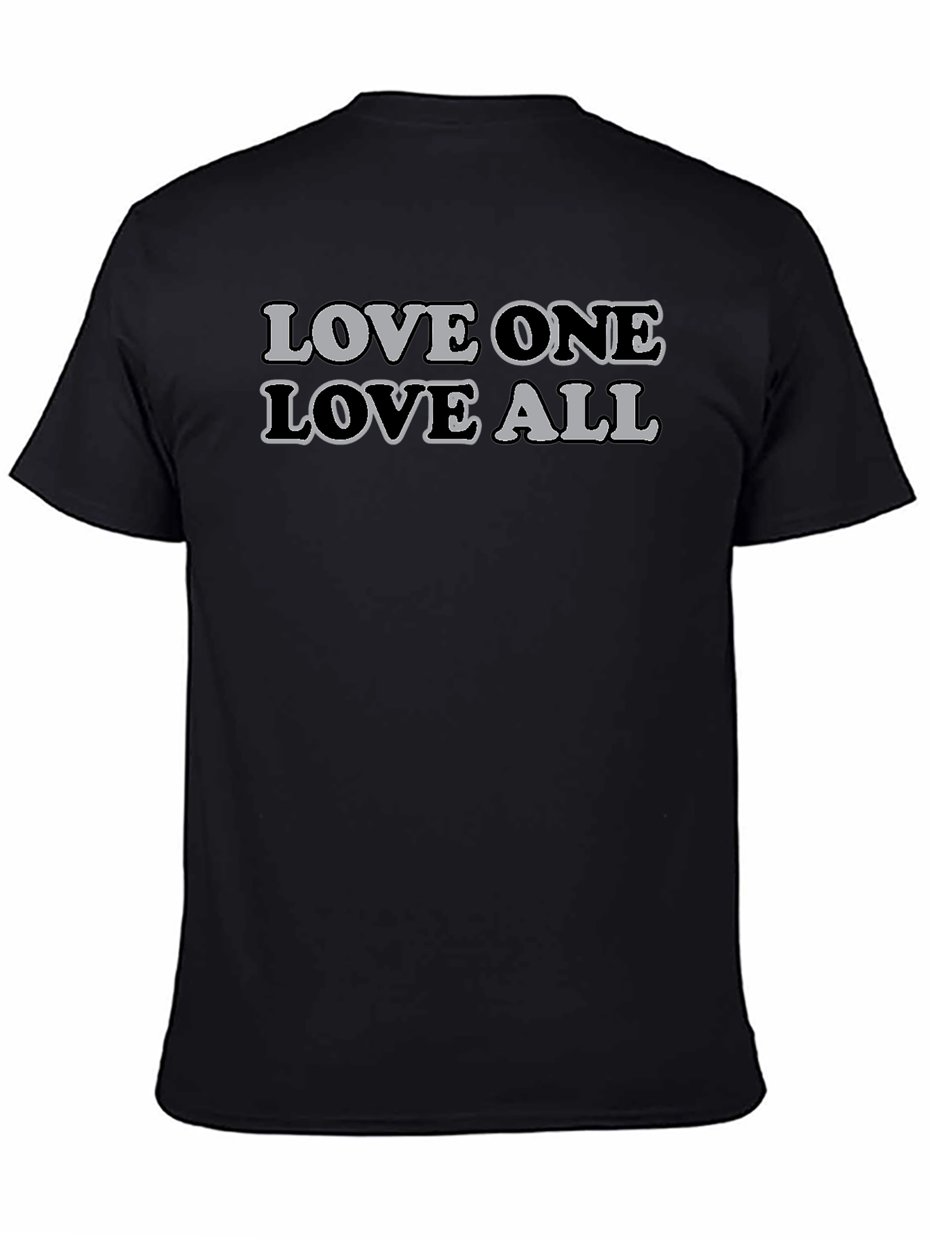 Love One Love All Graphic T-Shirt - Black