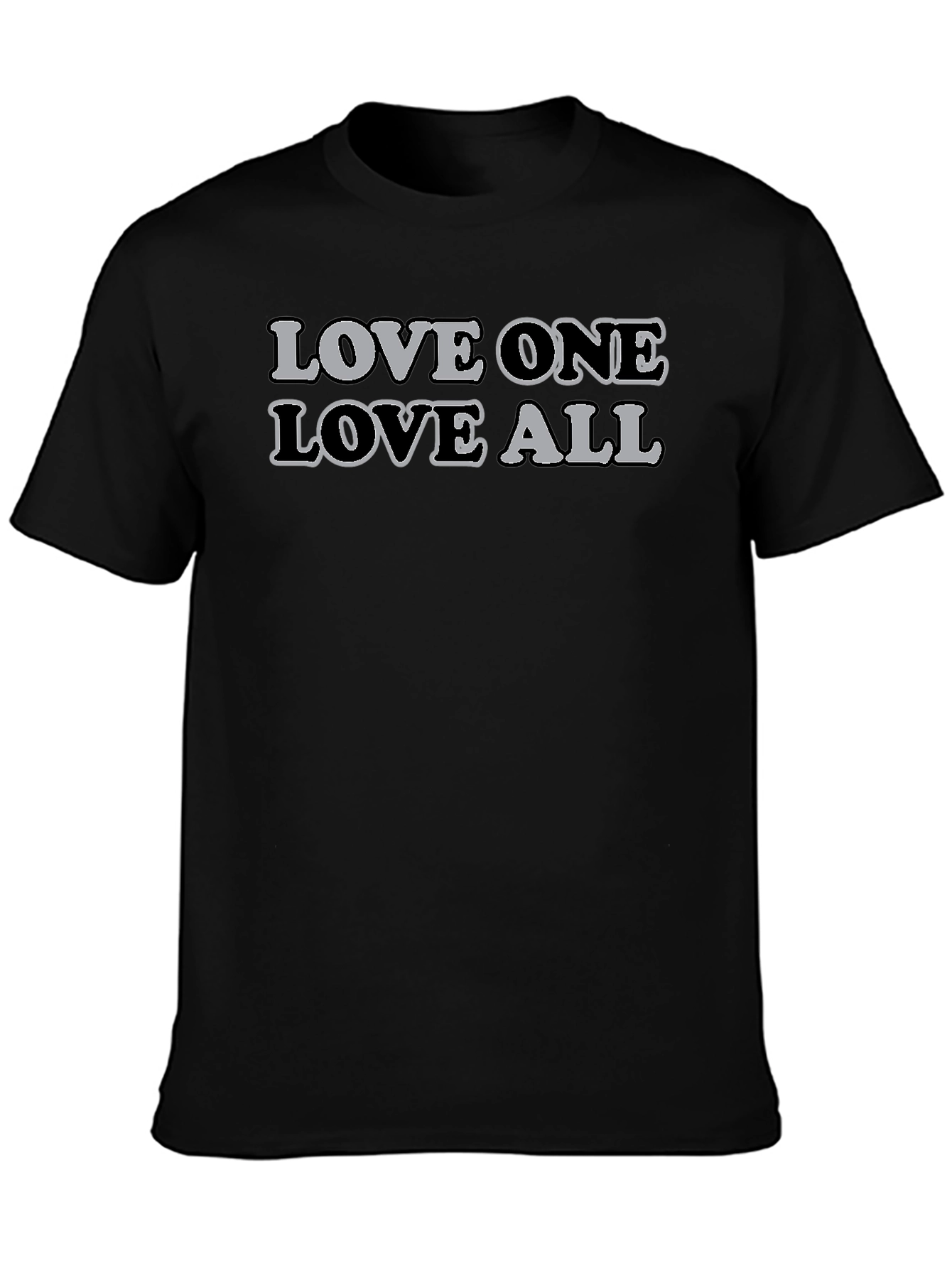Love One Love All Graphic T-Shirt - Black
