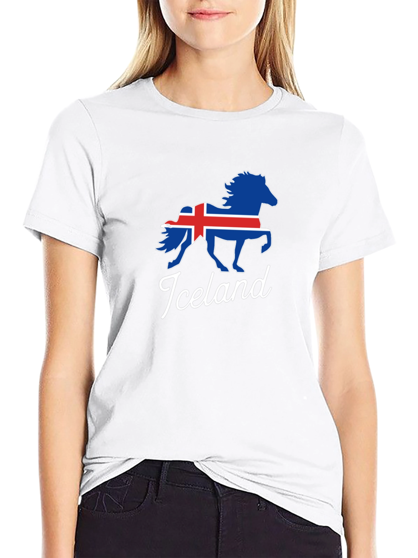 Iceland Horse Flag Graphic T-Shirt