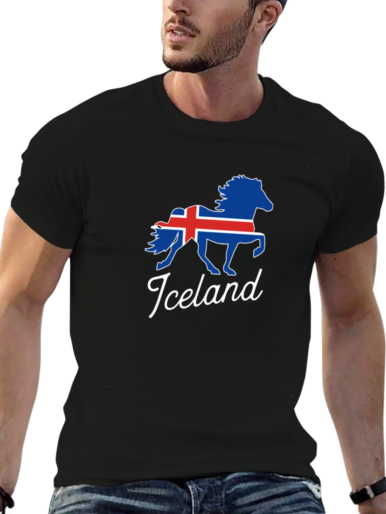 Iceland Horse Flag Graphic T-Shirt