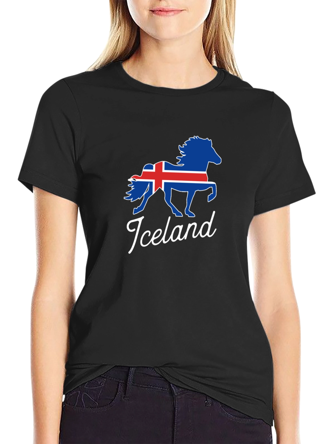 Iceland Horse Flag Graphic T-Shirt