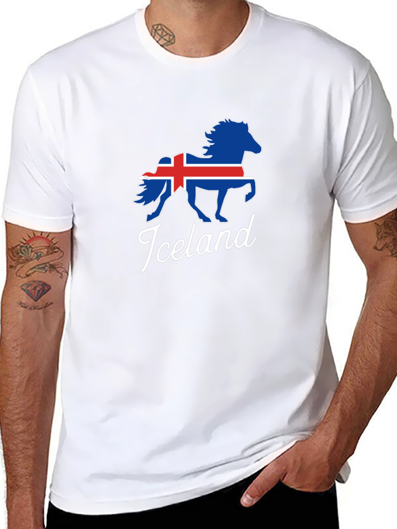 Iceland Horse Flag Graphic T-Shirt