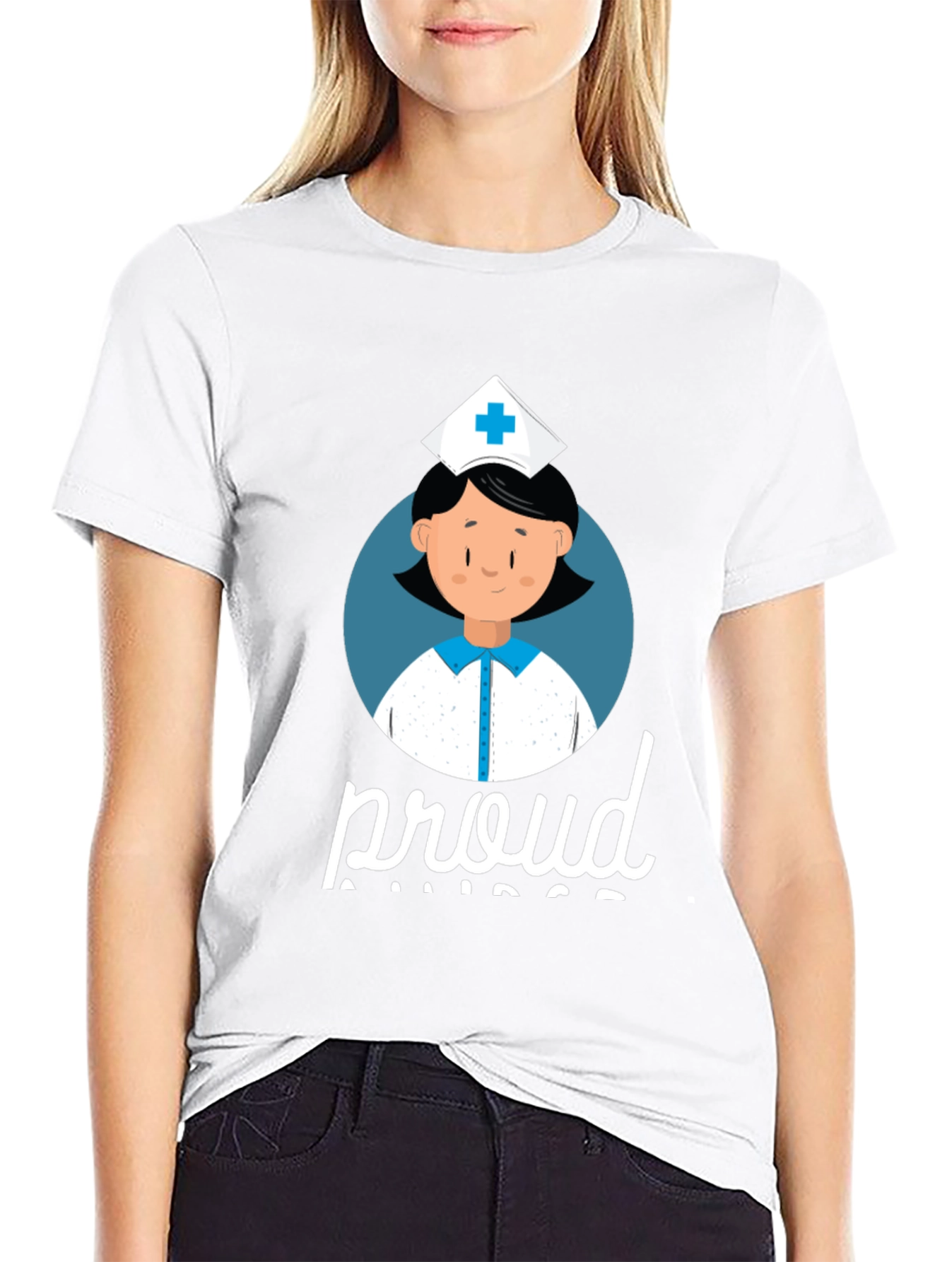 Proud Nurse T-Shirt - Black Cotton Tee