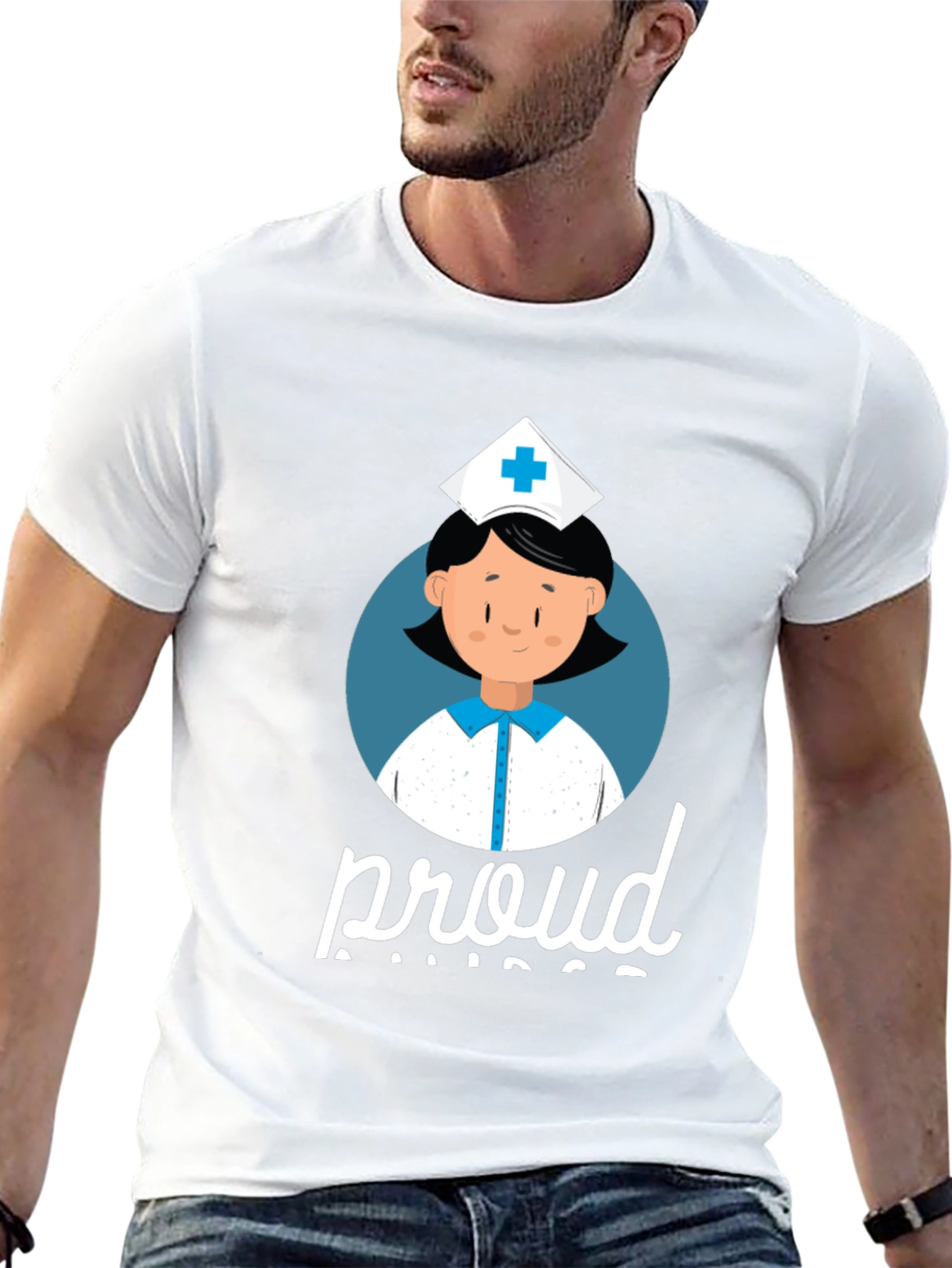 Proud Nurse T-Shirt - Black Cotton Tee
