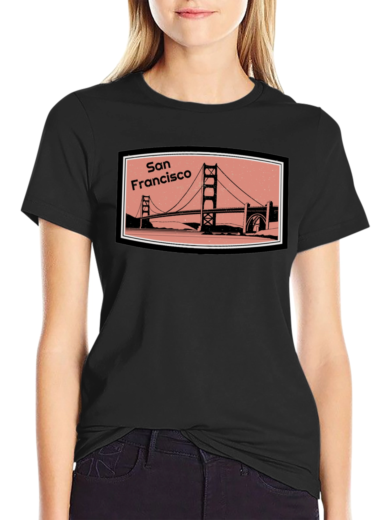 San Francisco Bridge Black T-Shirt