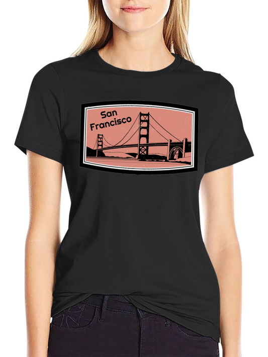 San Francisco Bridge Black T-Shirt