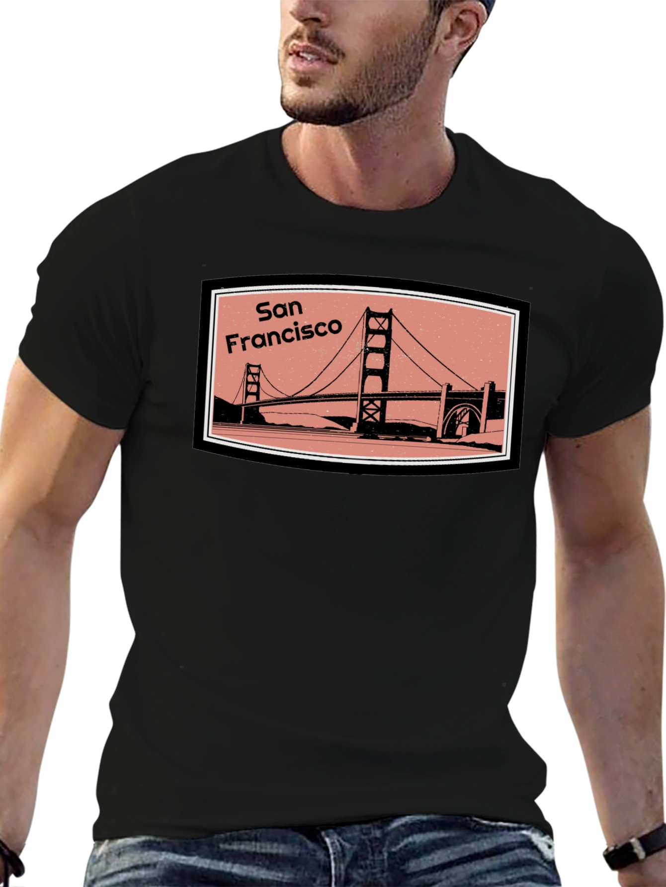 San Francisco Bridge Black T-Shirt
