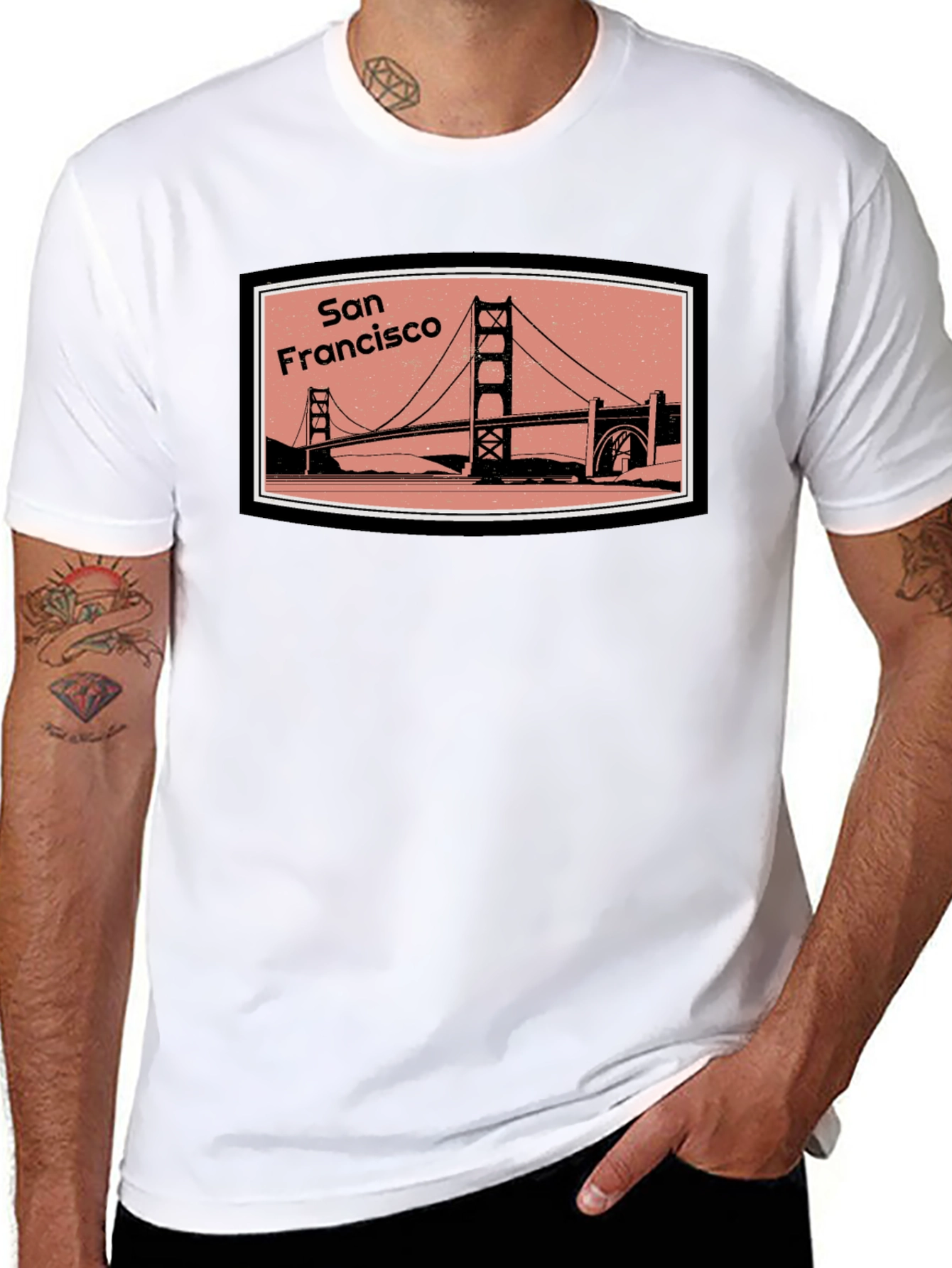 San Francisco Bridge Black T-Shirt