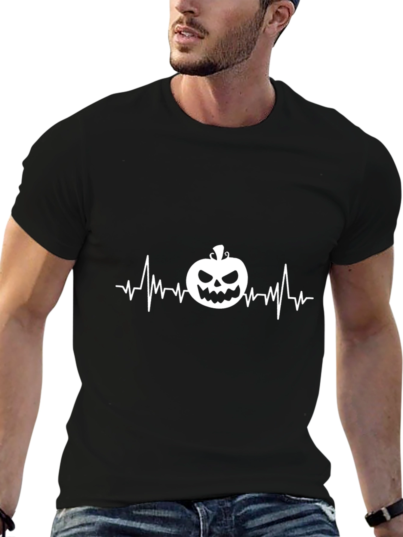Halloween Heartbeat Pumpkin T-Shirt