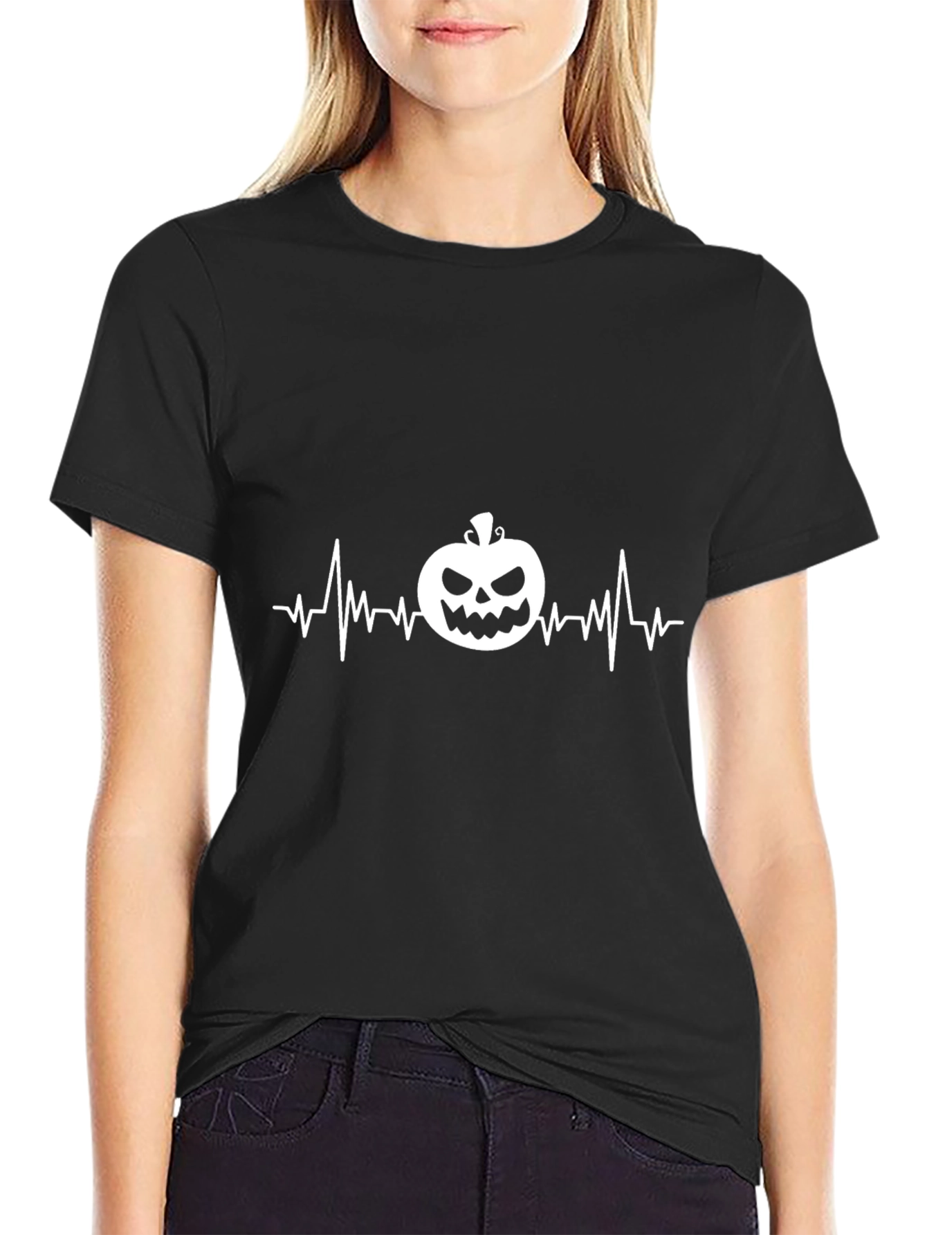 Halloween Heartbeat Pumpkin T-Shirt
