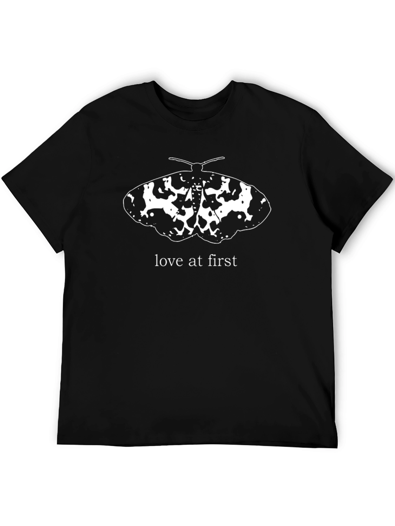 Moth Love at First Sight Black T-Shirt