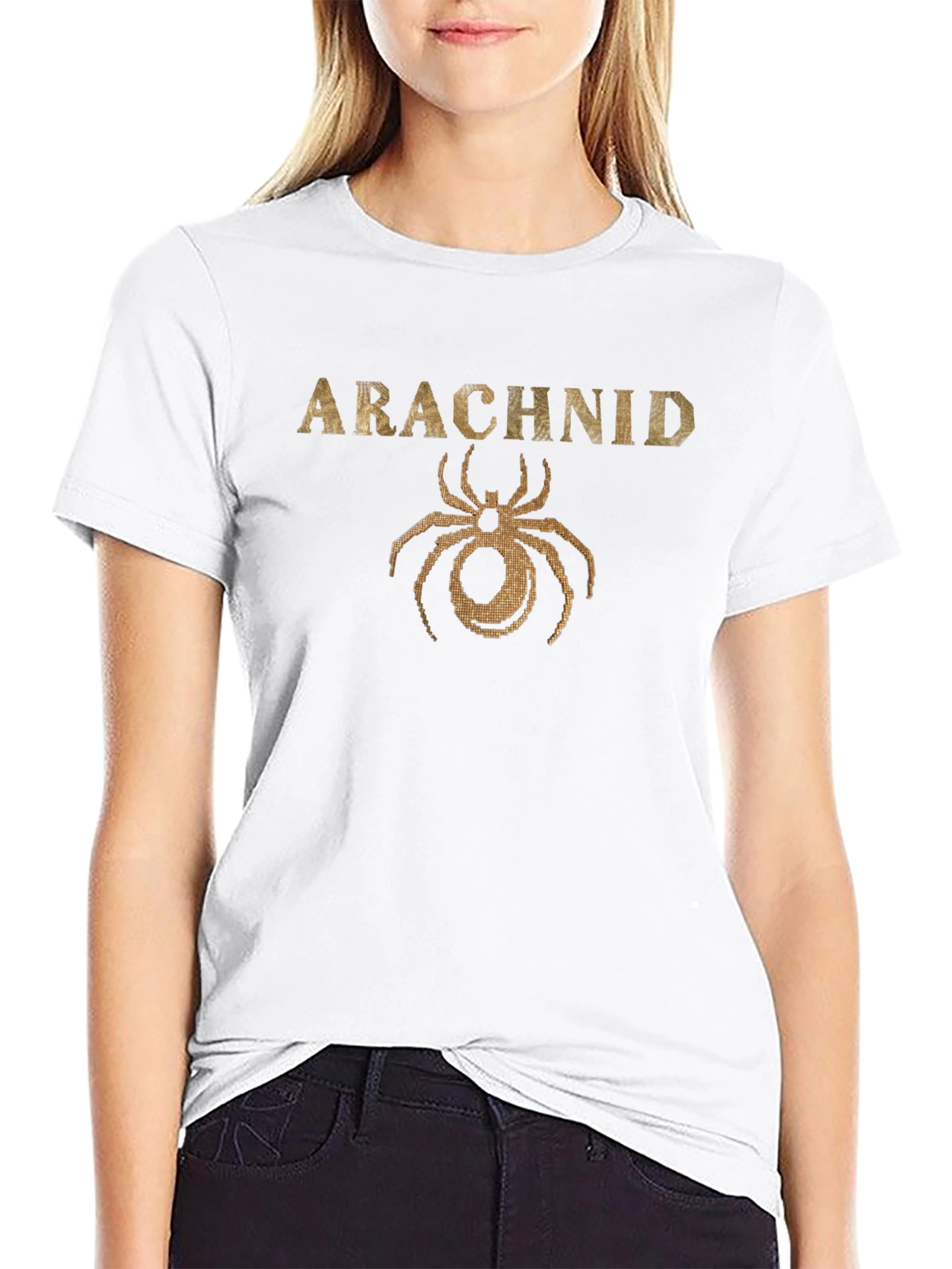 Arachnid T-Shirt - Gold Spider Graphic Tee