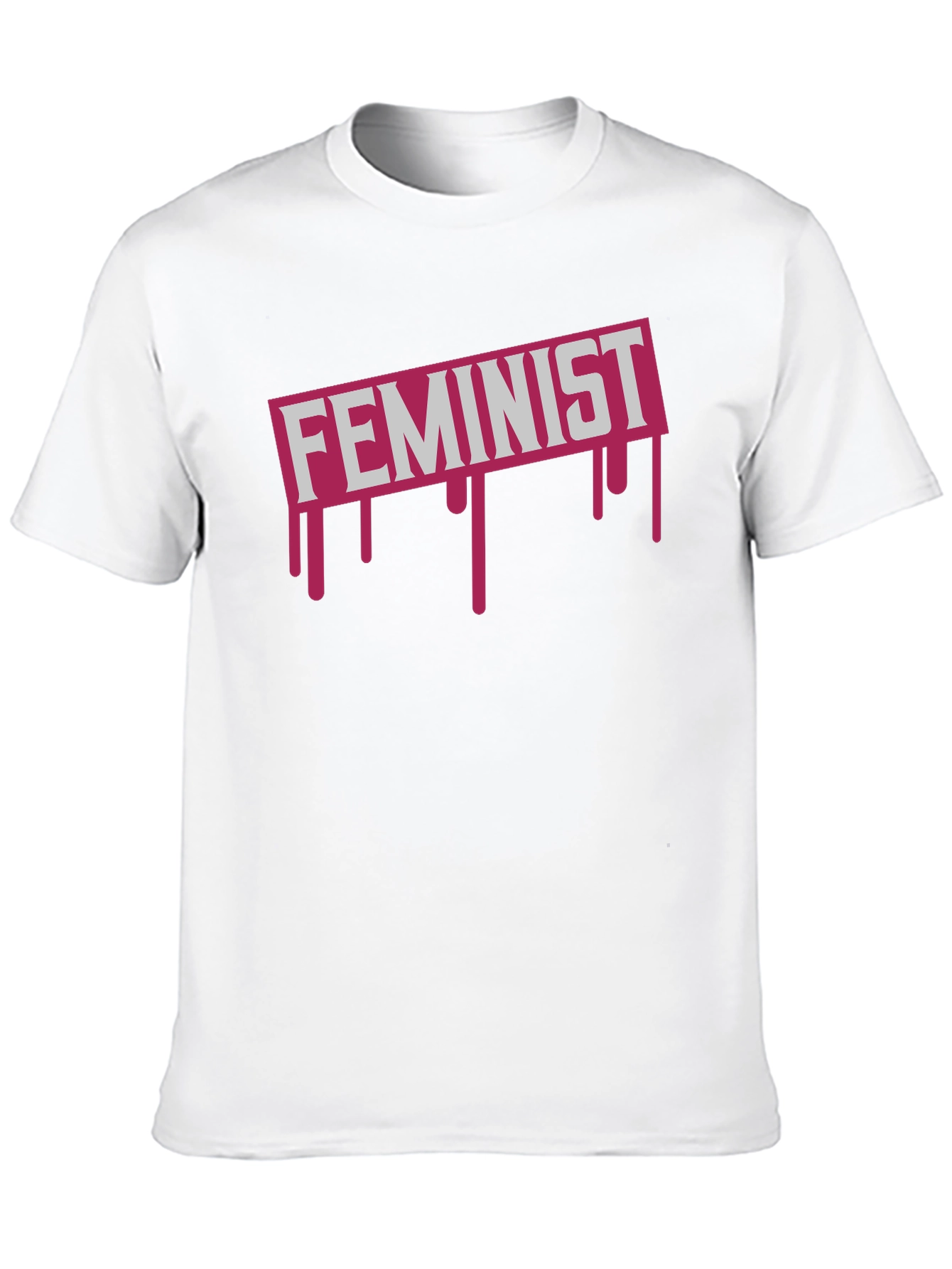 Feminist Drip Graphic Tee - Black Cotton T-Shirt