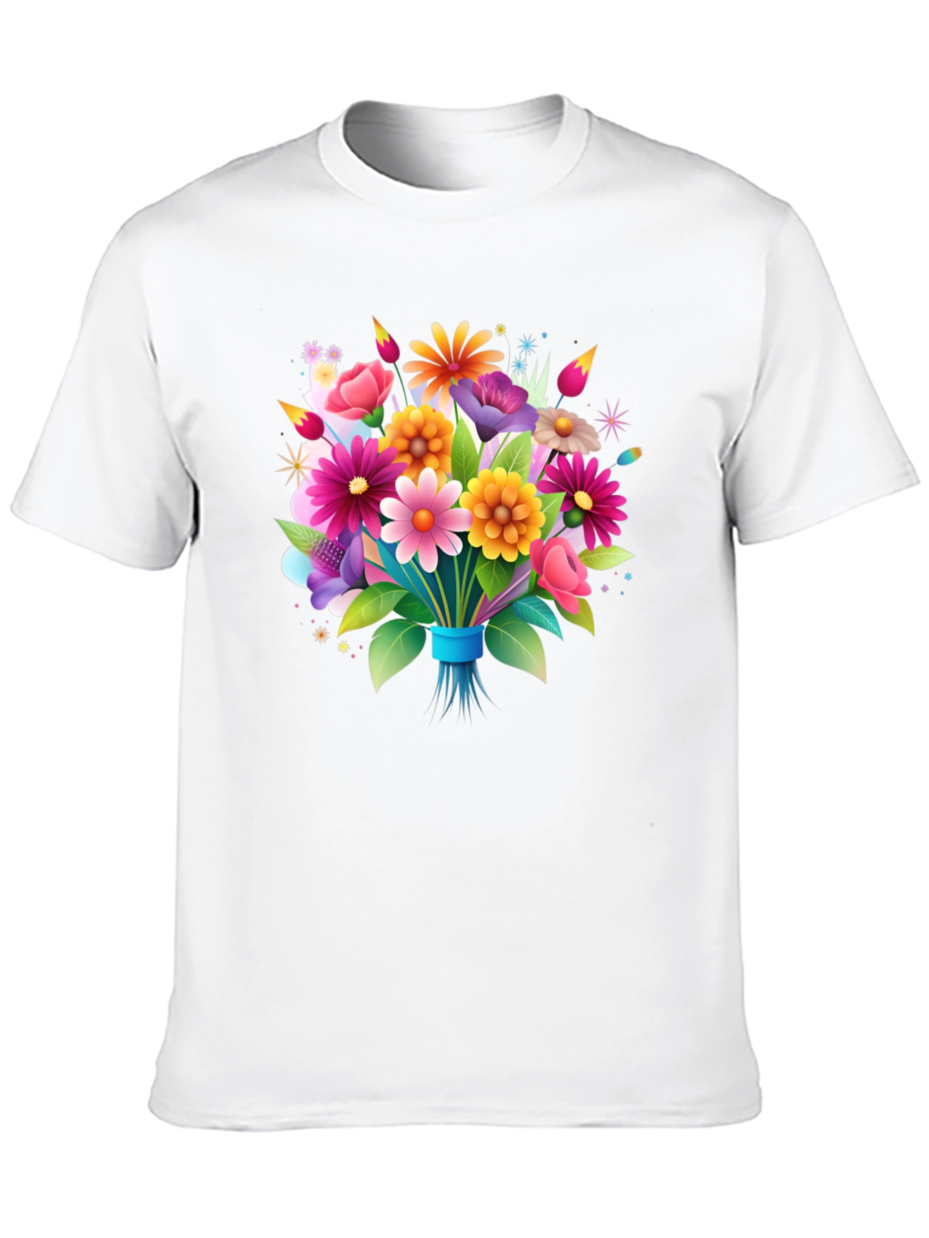 Floral Bouquet Graphic Tee - Black