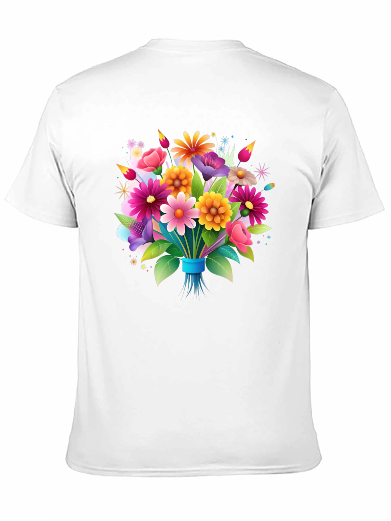 Floral Bouquet Graphic Tee - Black
