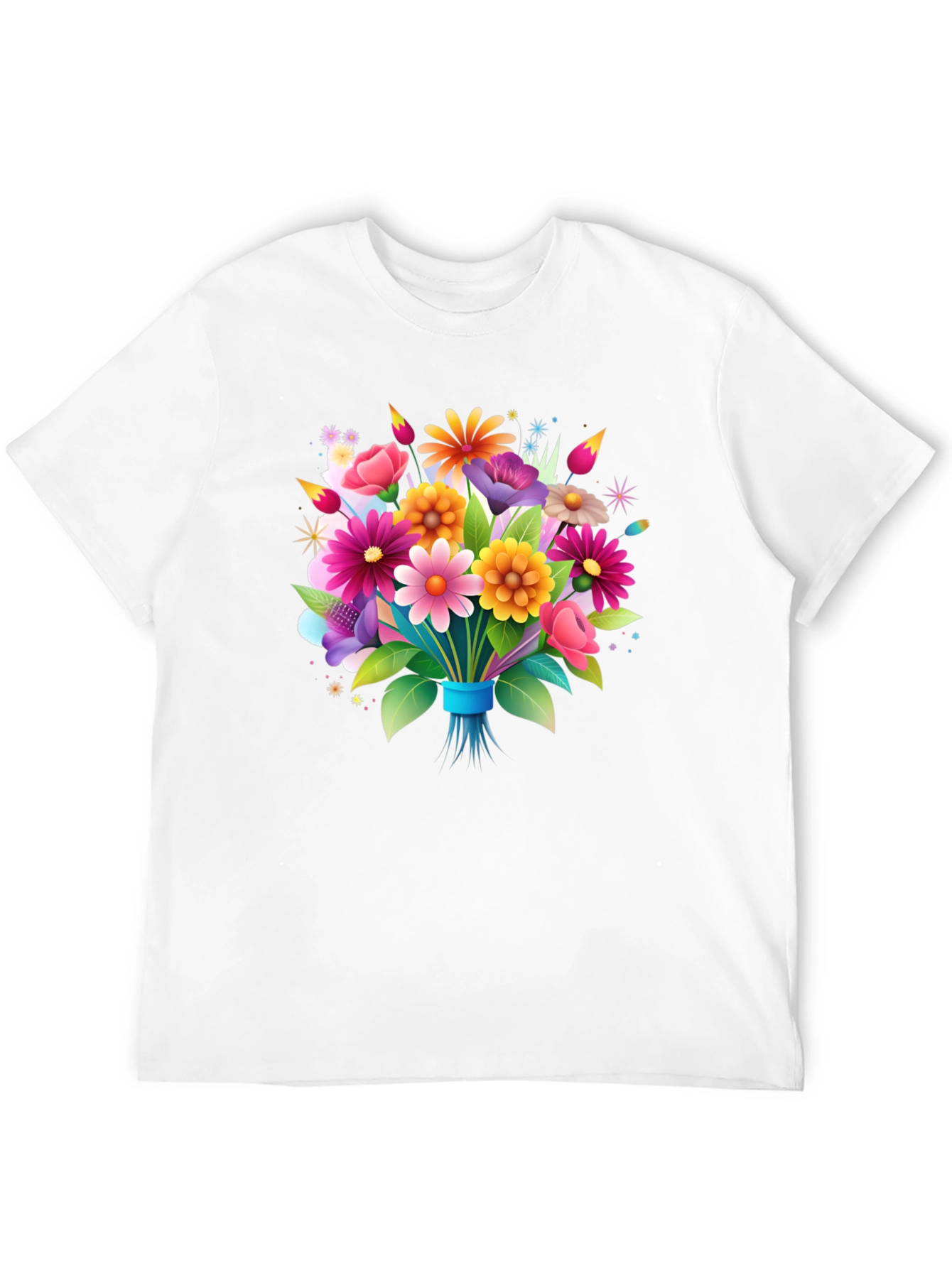 Floral Bouquet Graphic Tee - Black