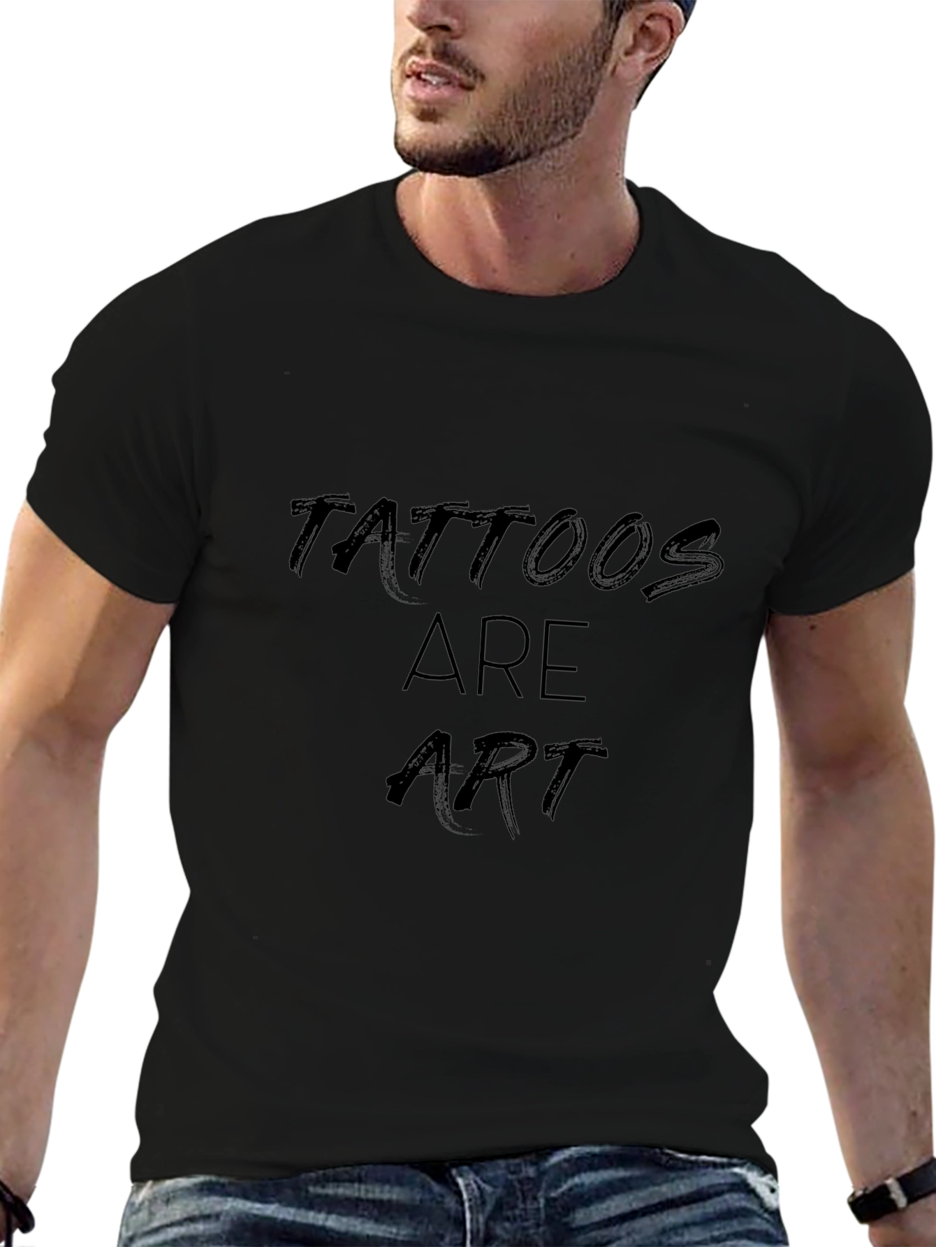 Tattoos are Art - Black Graphic Tee