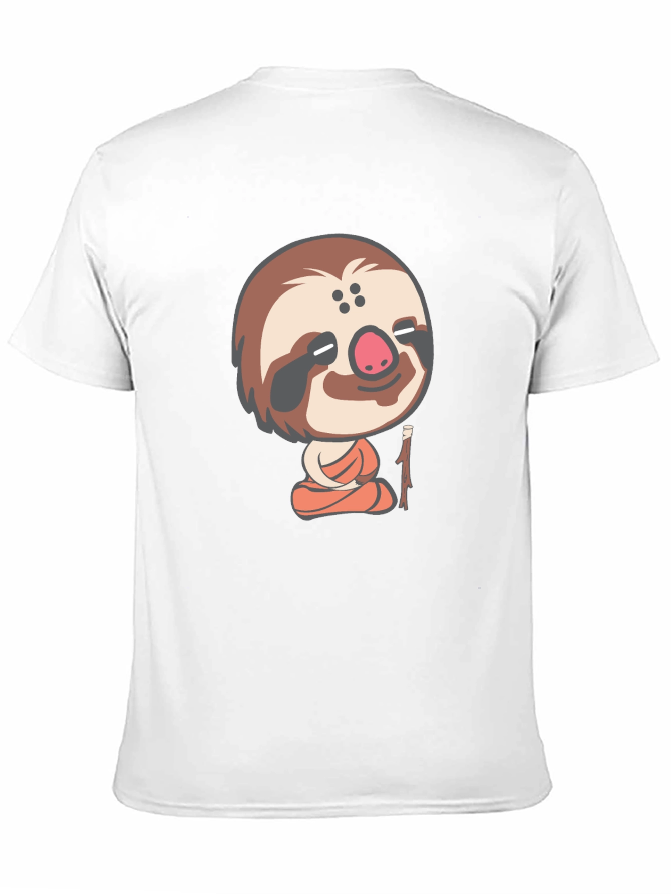 Funny Sloth Meditation T-Shirt - Black Cotton Tee