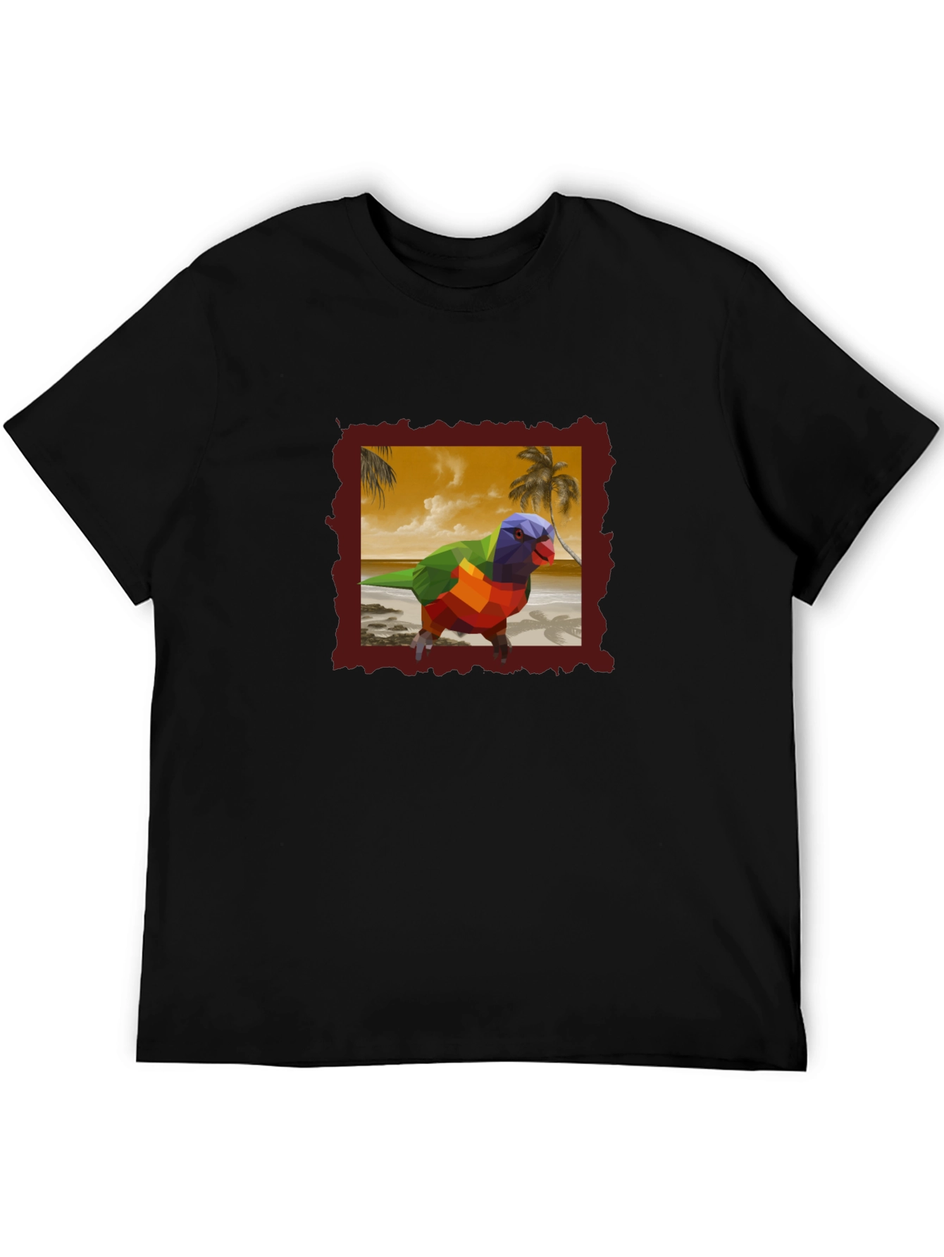 Geometric Lorikeet Beach T-Shirt