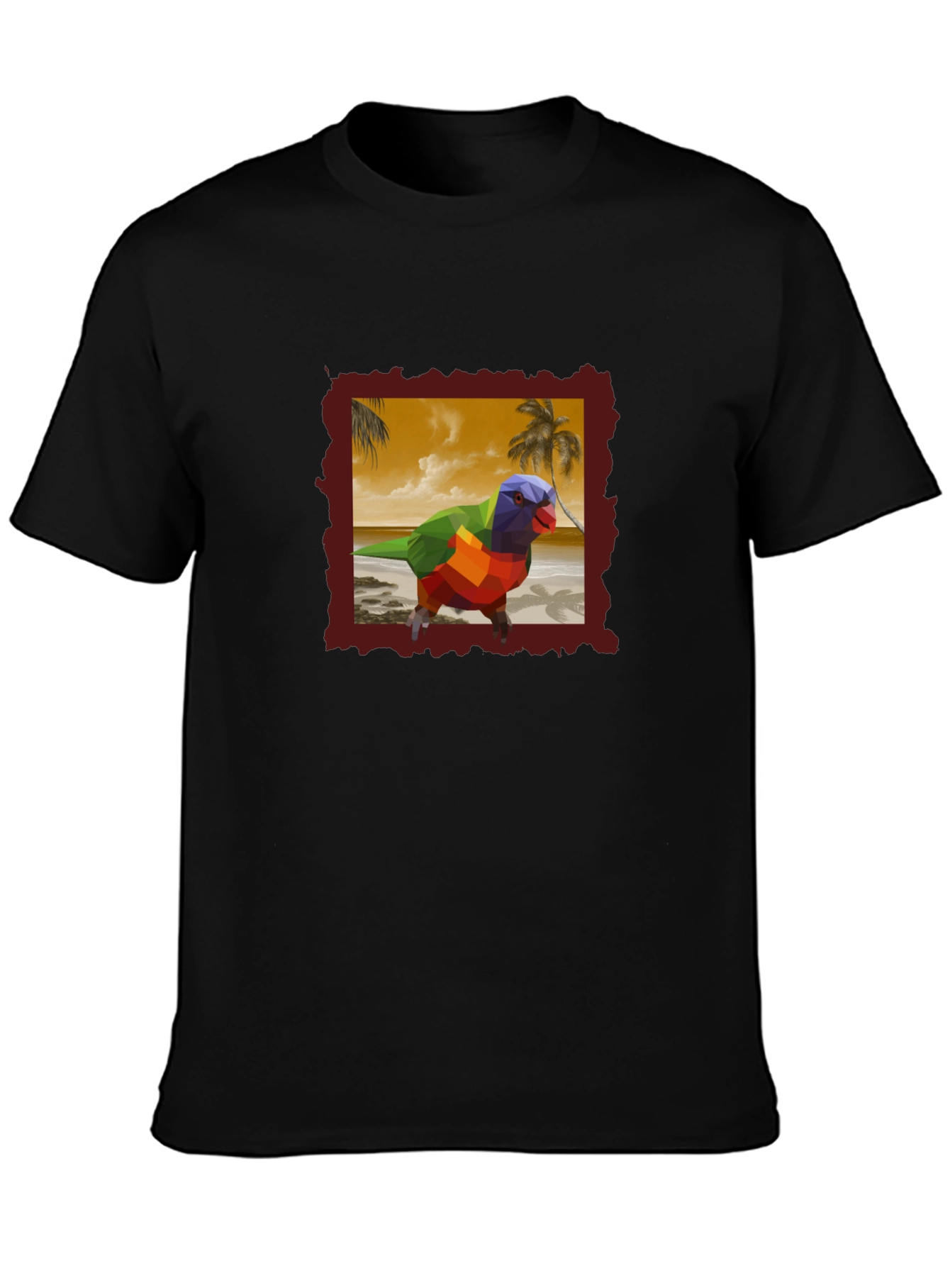 Geometric Lorikeet Beach T-Shirt
