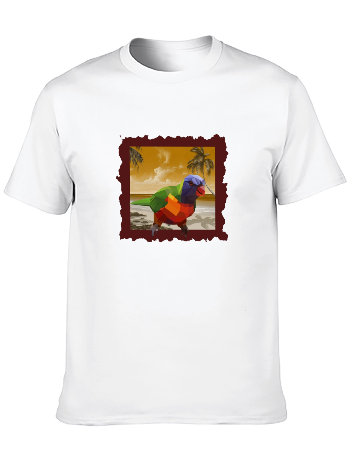 Geometric Lorikeet Beach T-Shirt