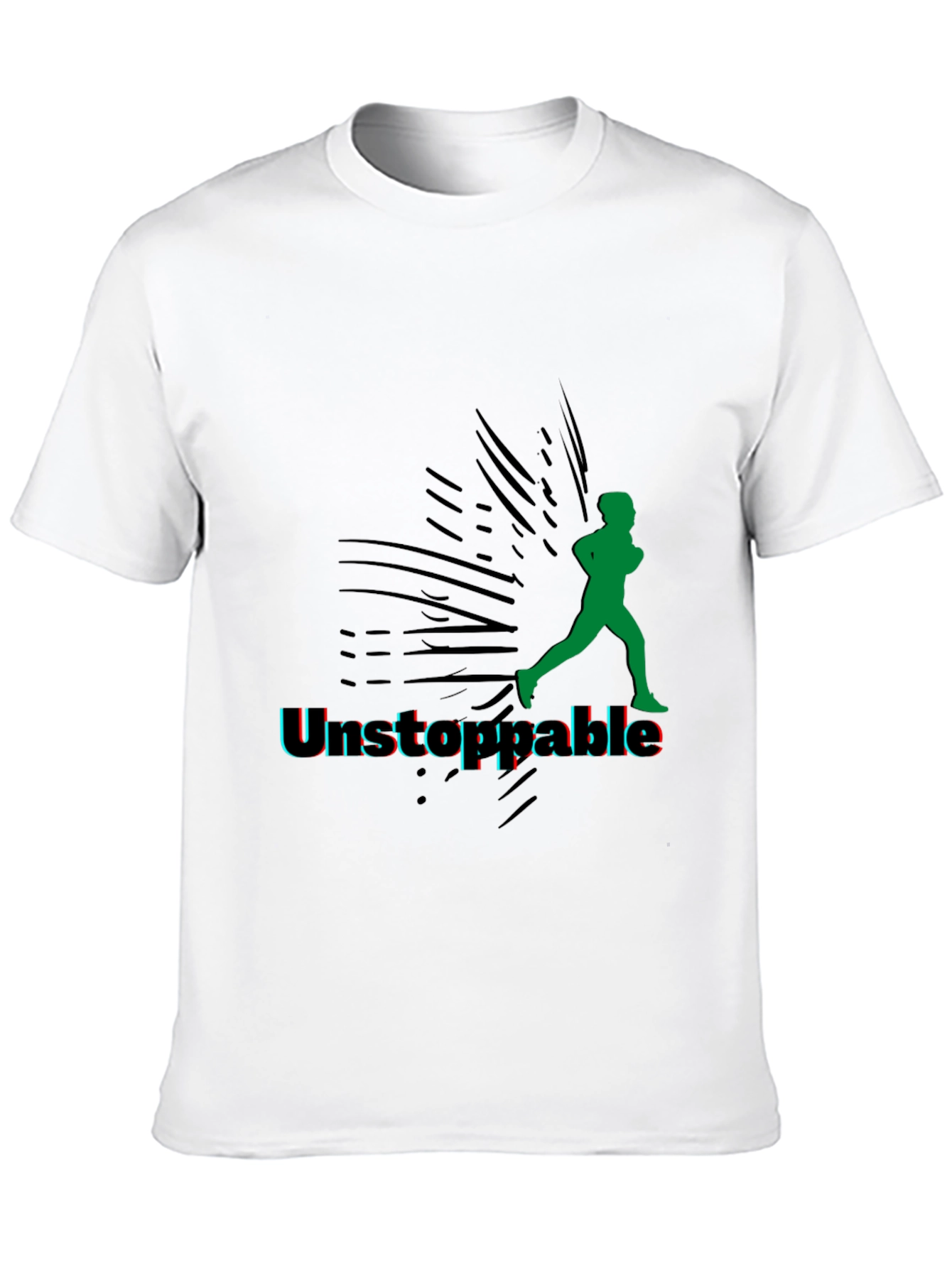Unstoppable Running Graphic Black Tee