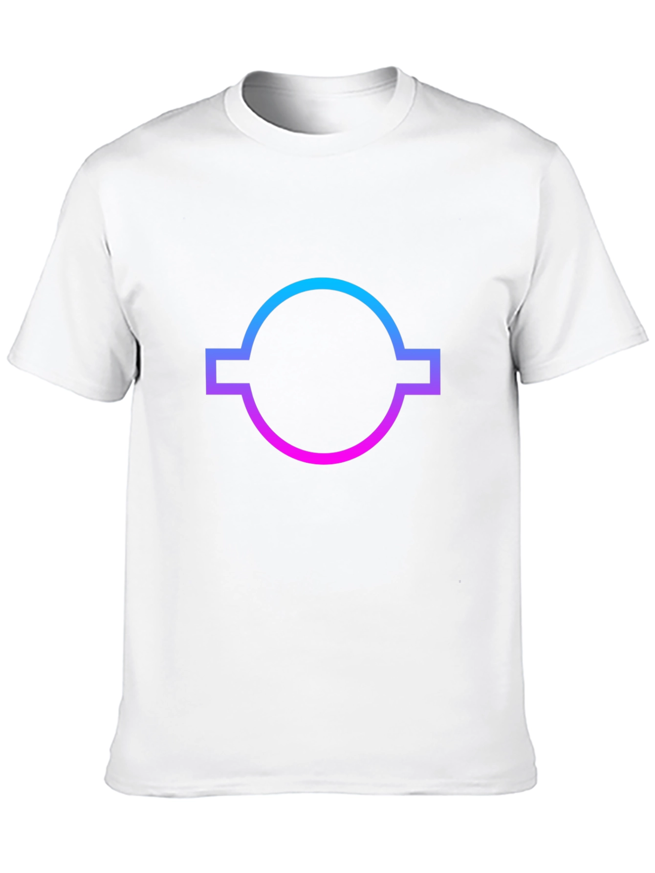 Gradient Circle Graphic Tee - Casual Style