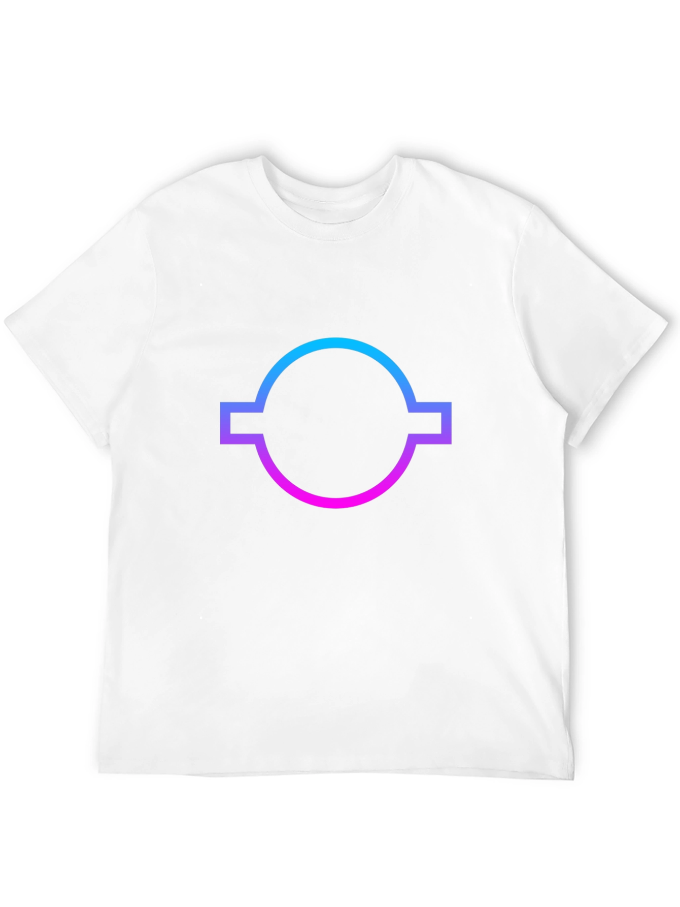 Gradient Circle Graphic Tee - Casual Style