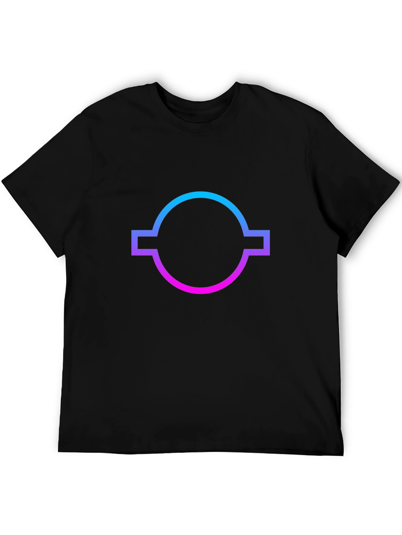 Gradient Circle Graphic Tee - Casual Style
