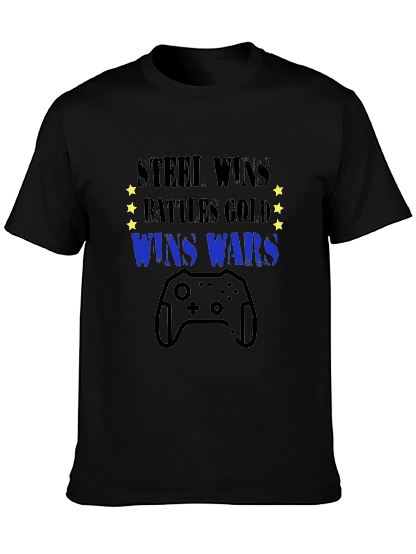 Steel Wins Battles T-Shirt - Gaming Controller Tee