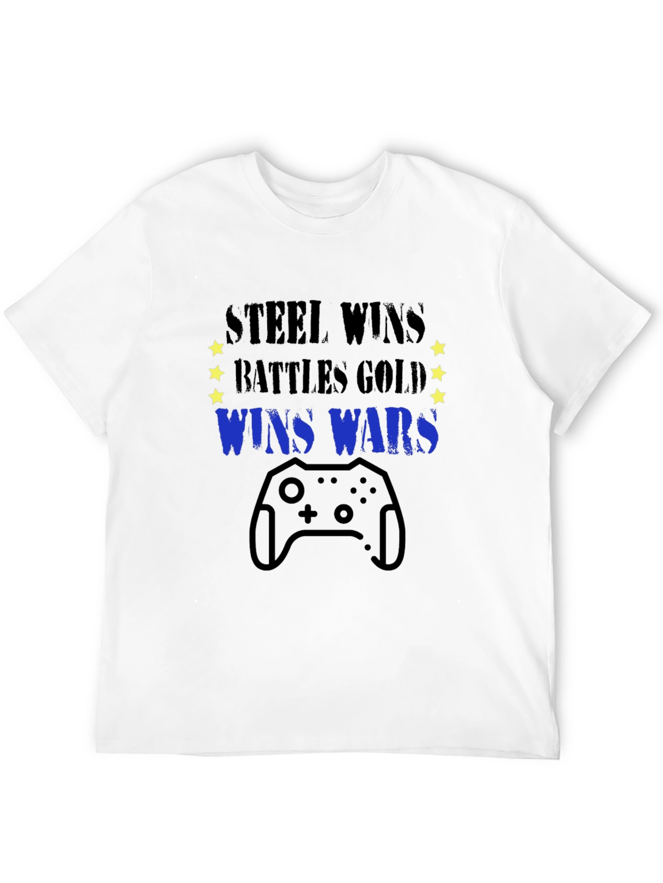 Steel Wins Battles T-Shirt - Gaming Controller Tee