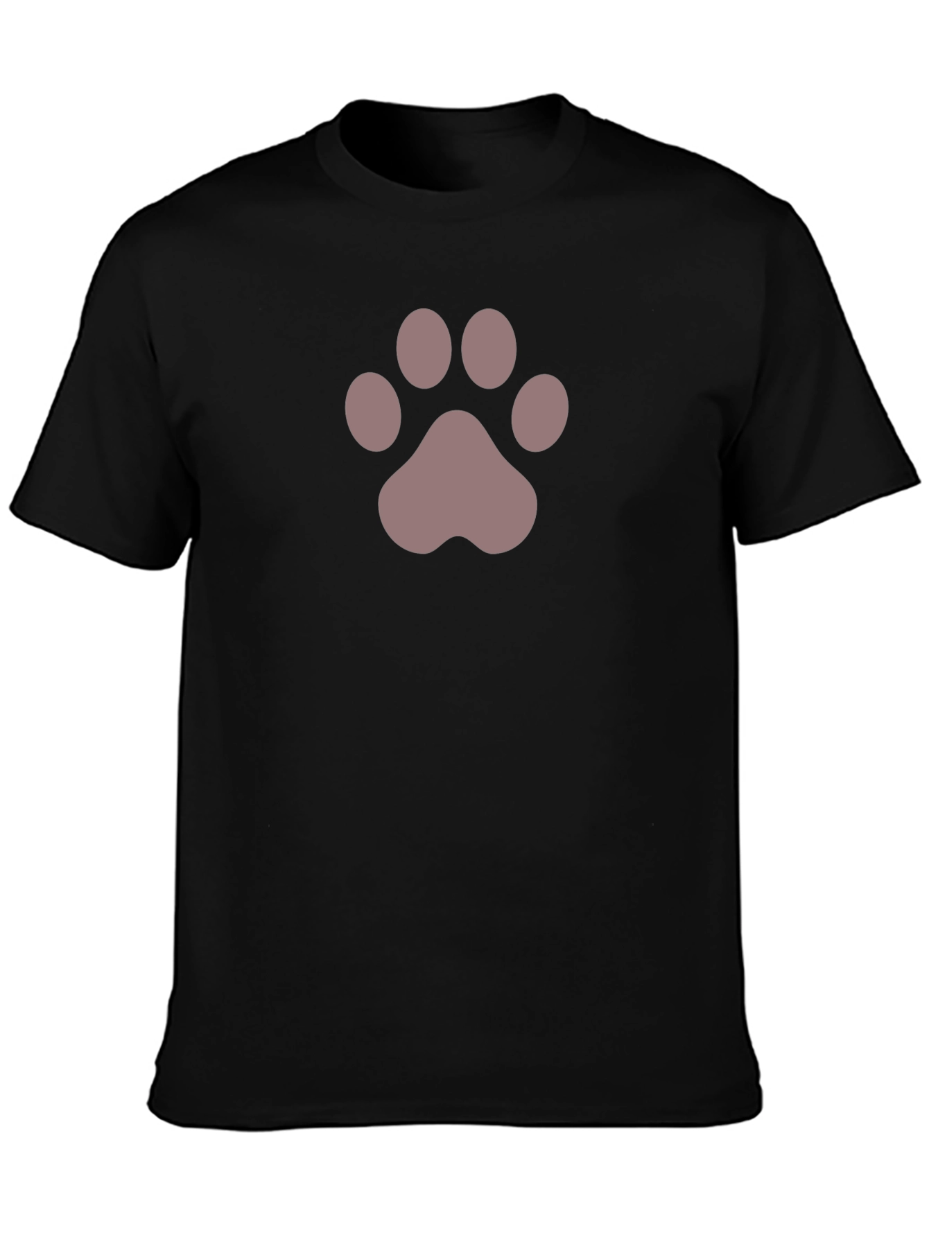 Paw Print Graphic Tee - Black Unisex T-Shirt
