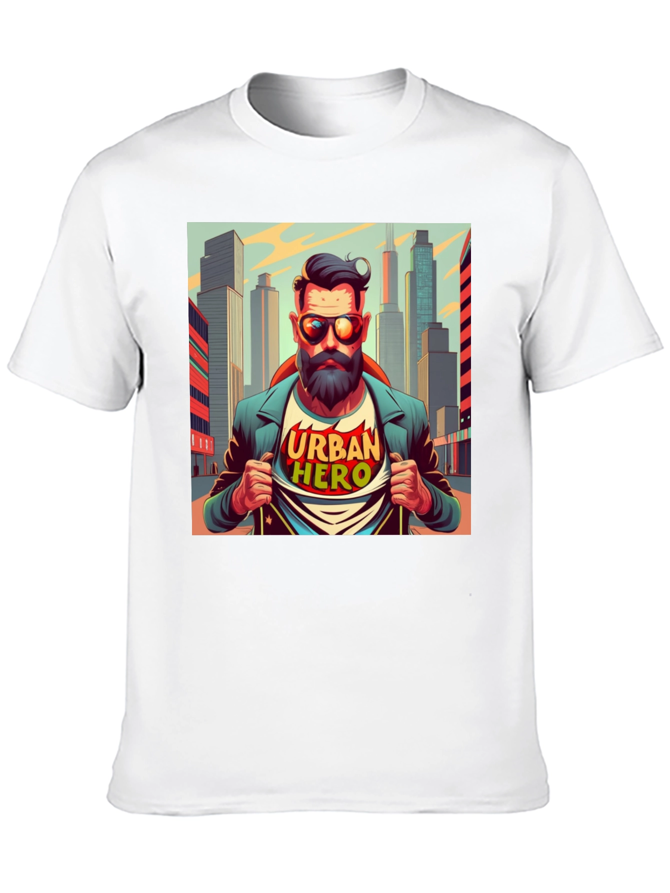 Urban Hero Graphic T-Shirt - Mens Black Tee