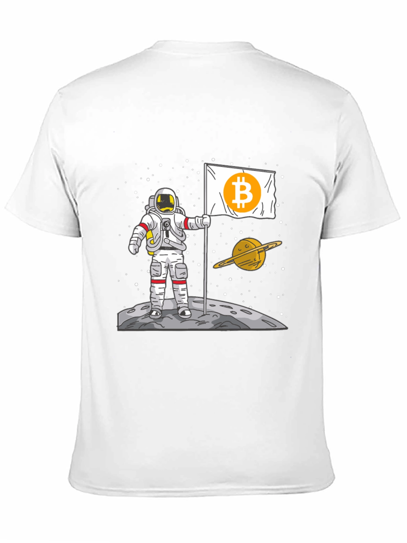 Bitcoin Astronaut Graphic Tee - Crypto Space Explorer