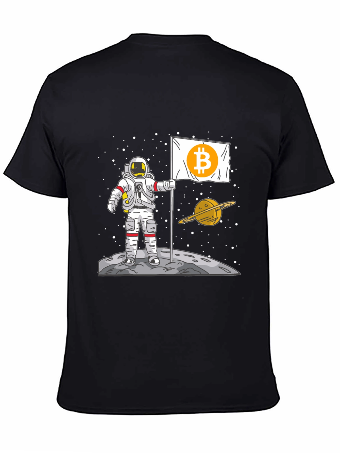 Bitcoin Astronaut Graphic Tee - Crypto Space Explorer