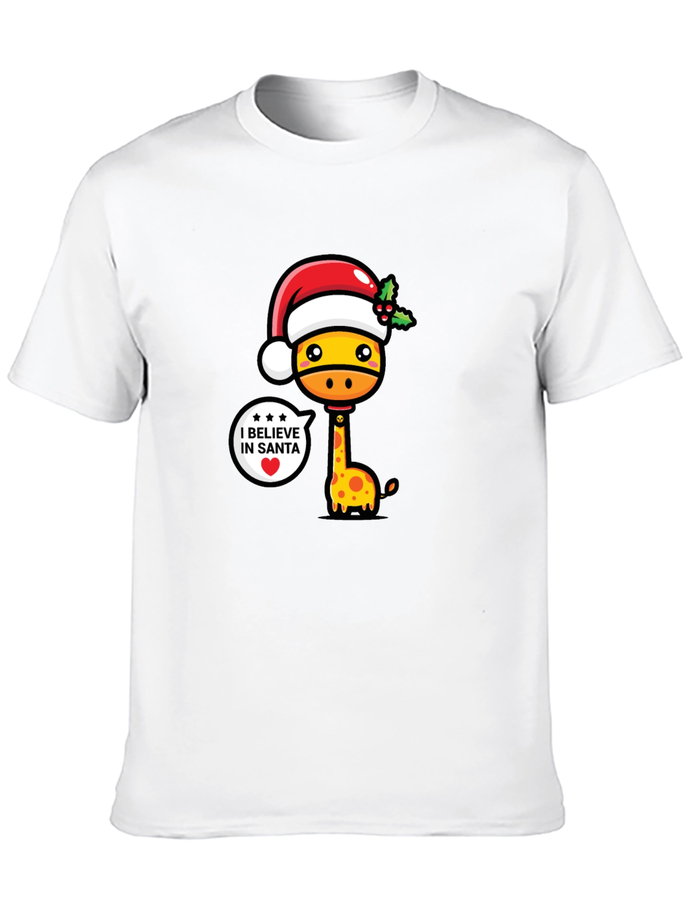 Festive Giraffe Christmas T-Shirt