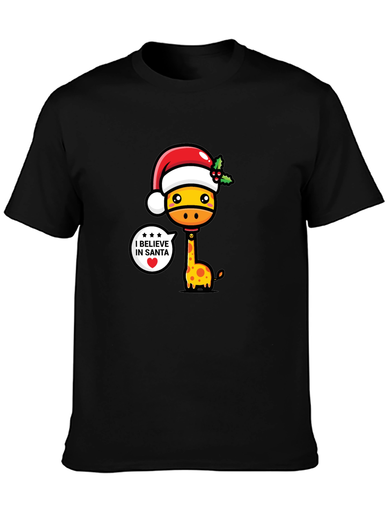 Festive Giraffe Christmas T-Shirt