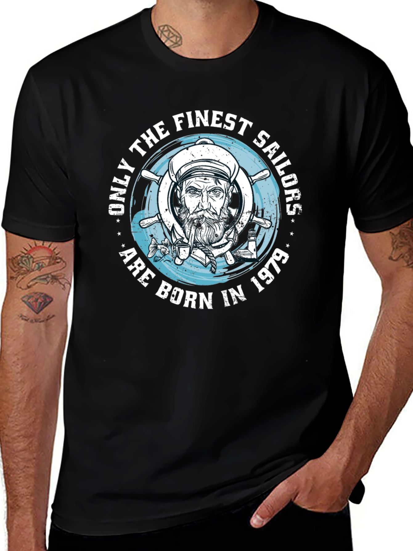 Sailor Born in 1979 Black T-Shirt