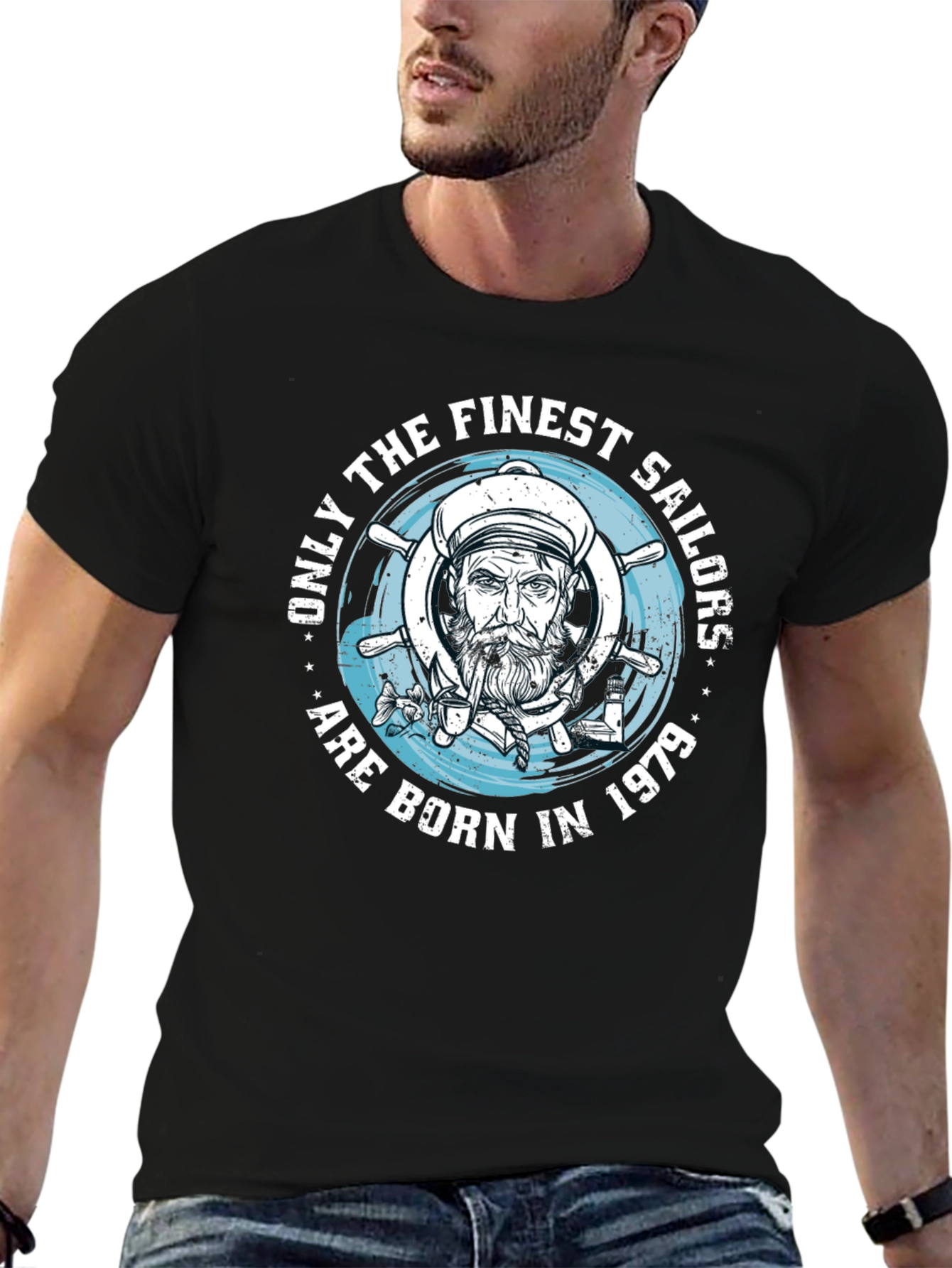 Sailor Born in 1979 Black T-Shirt