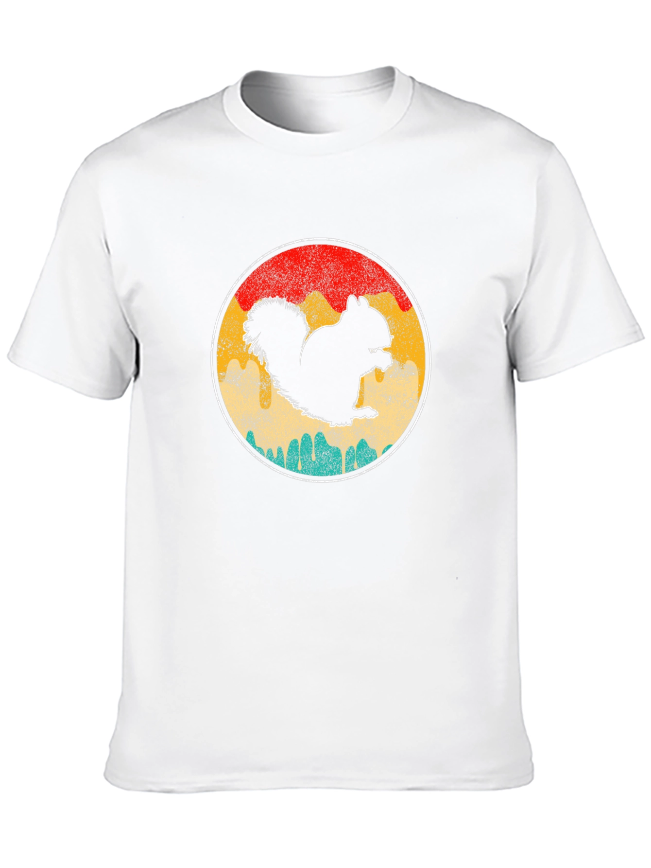 Squirrel Silhouette Retro T-Shirt